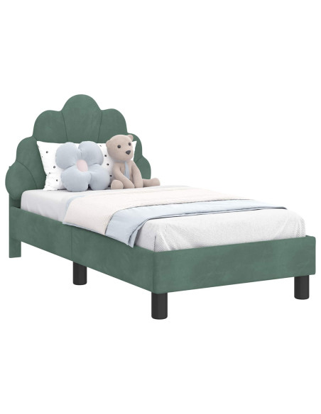 Struttura letto per bambini con testata Verde Mare 70 x 140 cm
