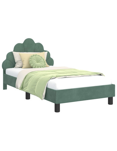 Struttura letto bambini con testata Verde Mare 80 x 160 cm