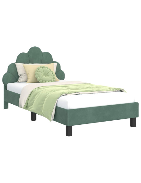 Struttura letto bambini con testata Verde Mare 80 x 160 cm