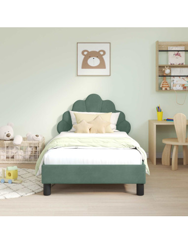 Struttura letto bambini con testata Verde Mare 80 x 160 cm