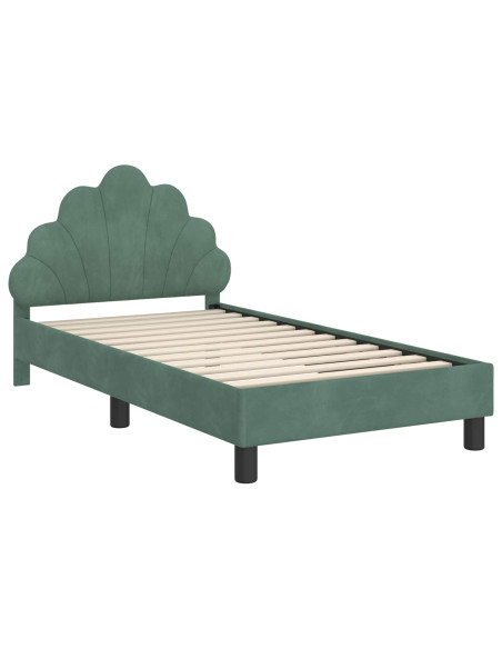 Struttura letto bambini con testata Verde Mare 80 x 160 cm
