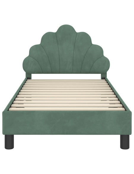 Struttura letto bambini con testata Verde Mare 80 x 160 cm