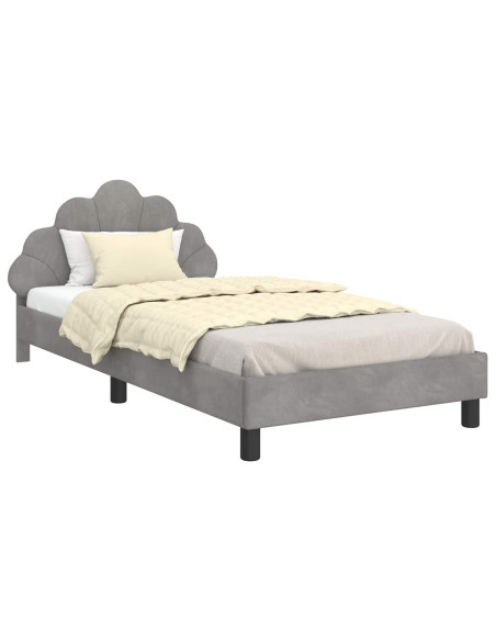 Struttura letto bambini con testata Grigio chiaro 80 x 200 cm