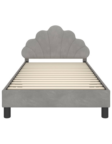 Struttura letto bambini con testata Grigio chiaro 80 x 200 cm