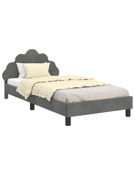 Struttura letto bambini con testata Grigio scuro 80 x 200 cm