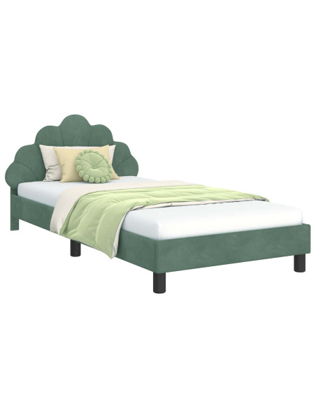 Struttura letto bambini con testata Verde Mare 80 x 200 cm