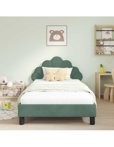 Struttura letto bambini con testata Verde Mare 80 x 200 cm