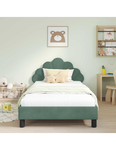 Struttura letto bambini con testata Verde Mare 80 x 200 cm