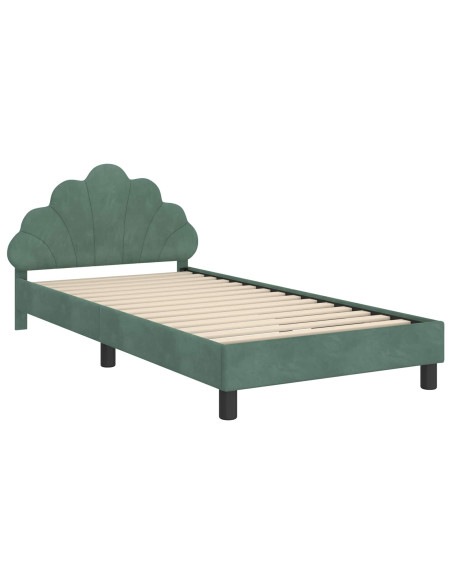 Struttura letto bambini con testata Verde Mare 80 x 200 cm