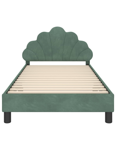 Struttura letto bambini con testata Verde Mare 80 x 200 cm
