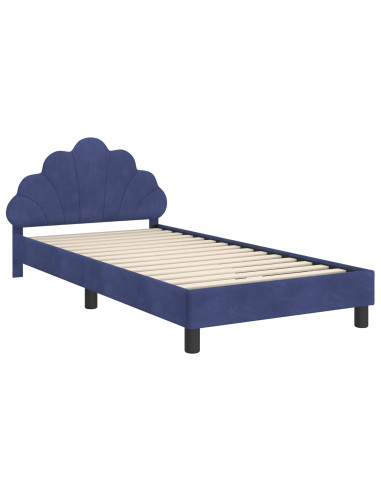 Struttura letto bambini con testata Blu Polizia 80 x 200 cm