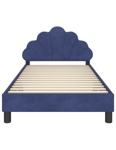 Struttura letto bambini con testata Blu Polizia 80 x 200 cm