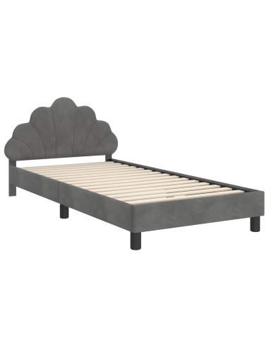 Struttura letto bambini con testata Grigio scuro 90 x 190 cm