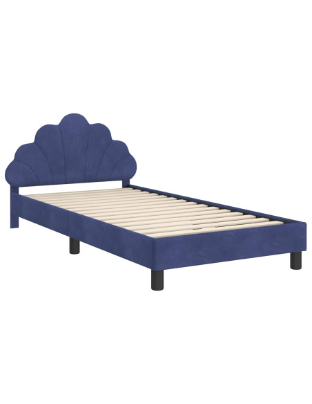 Struttura letto bambini con testata Blu Polizia 90 x 190 cm