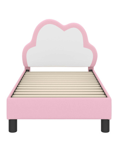Struttura letto per bambini con testata Rosa 70 x 140 cm PU