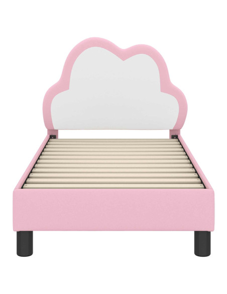 Struttura letto per bambini con testata Rosa 70 x 140 cm PU
