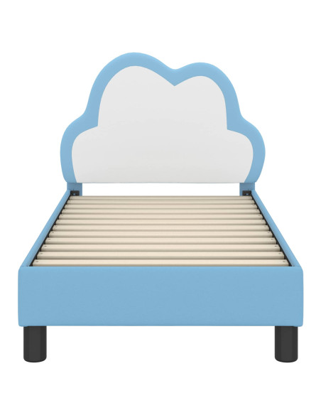 Struttura letto per bambini con testata Blu 70 x 140 cm PU