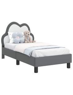 Struttura letto per bambini con testata Grigio chiaro PU 2