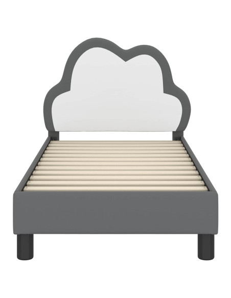 Struttura letto per bambini con testata Grigio chiaro PU