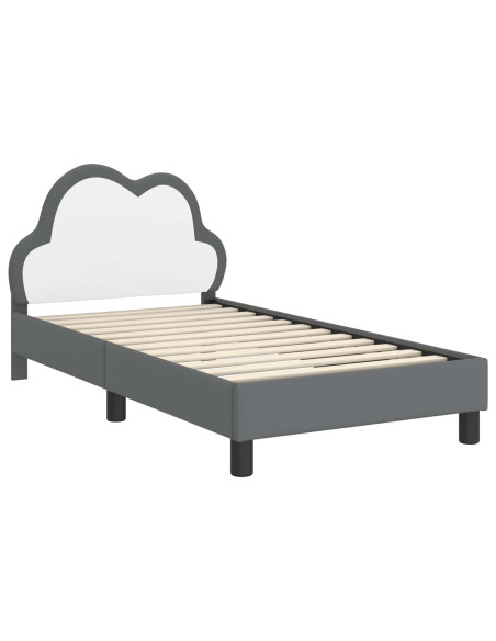 Struttura letto bambini con testata Grigio chiaro 80 x 160 cm