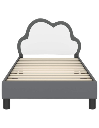 Struttura letto bambini con testata Grigio chiaro 80 x 160 cm