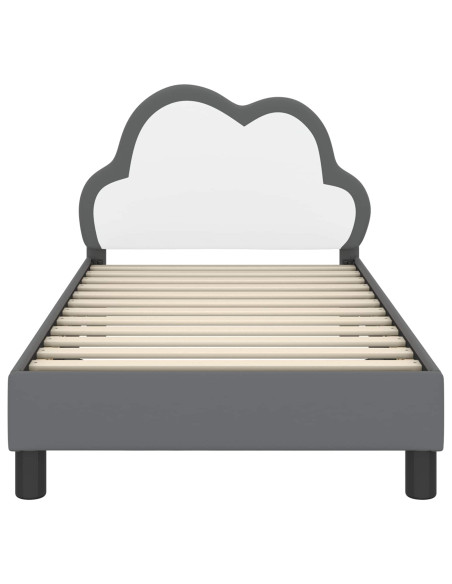 Struttura letto bambini con testata Grigio chiaro 80 x 160 cm