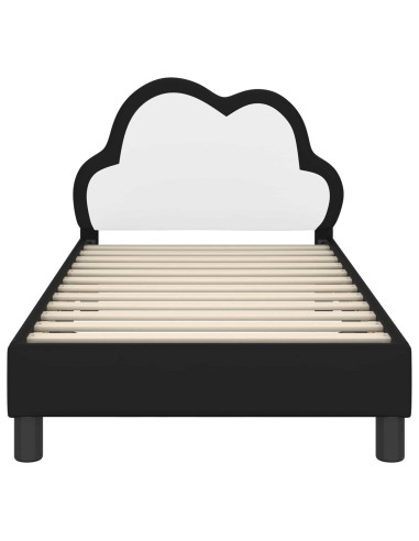 Struttura letto bambini con testata Nero 80 x 160 cm PU
