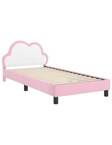 Struttura letto bambini con testata Rosa 80 x 200 cm PU