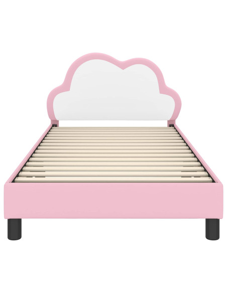 Struttura letto bambini con testata Rosa 80 x 200 cm PU