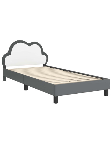 Struttura letto bambini con testata Grigio chiaro 80 x 200 cm