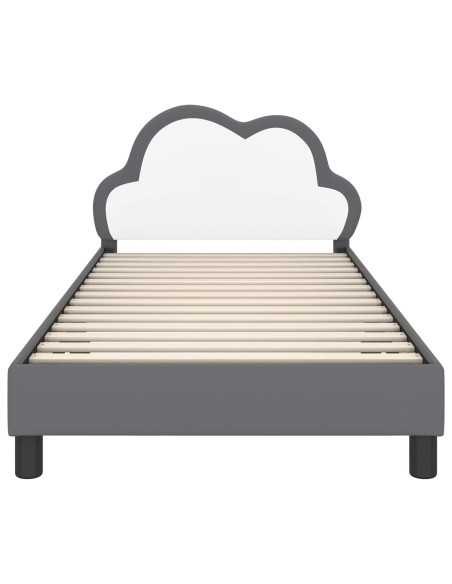 Struttura letto bambini con testata Grigio chiaro 90 x 190 cm