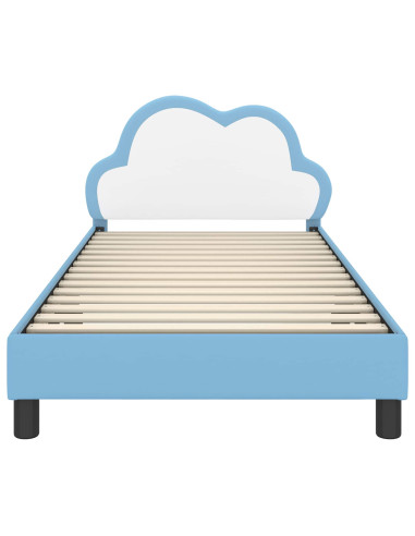 Struttura letto bambini con testata Blu 90 x 200 cm PU