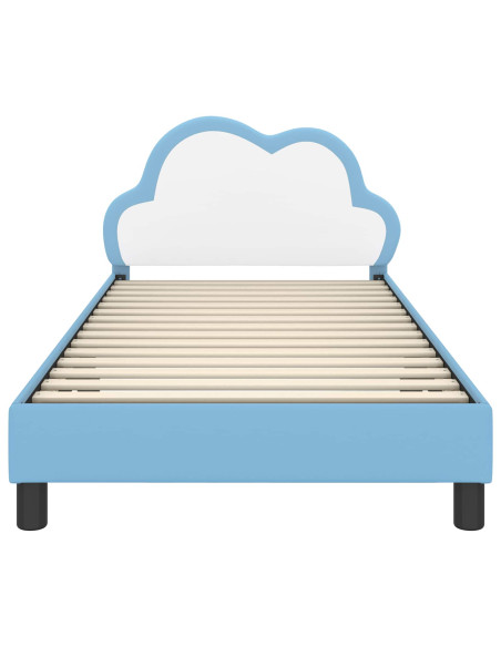 Struttura letto bambini con testata Blu 90 x 200 cm PU