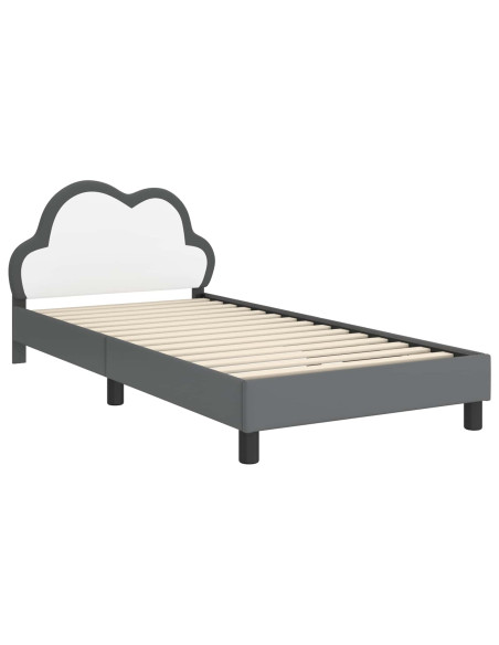 Struttura letto bambini con testata Grigio chiaro 90 x 200 cm