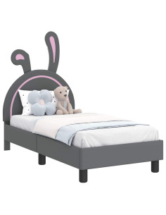 Struttura letto per bambini con testata Grigio chiaro PU 2