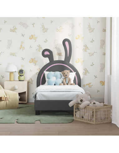 Struttura letto per bambini con testata Grigio chiaro PU
