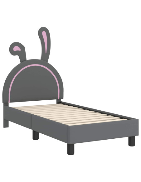 Struttura letto per bambini con testata Grigio chiaro PU