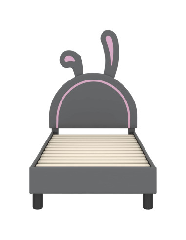 Struttura letto per bambini con testata Grigio chiaro PU