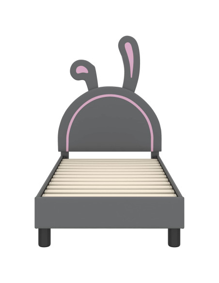 Struttura letto per bambini con testata Grigio chiaro PU
