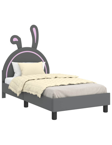 Struttura letto bambini con testata Grigio chiaro 80 x 160 cm