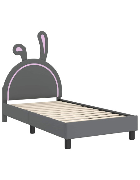 Struttura letto bambini con testata Grigio chiaro 80 x 160 cm