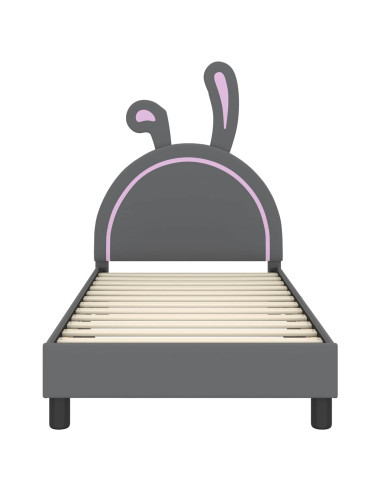 Struttura letto bambini con testata Grigio chiaro 80 x 160 cm