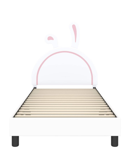 Struttura letto bambini con testata Bianco 80 x 200 cm PU