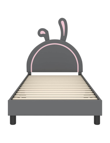Struttura letto bambini con testata Grigio chiaro 80 x 200 cm