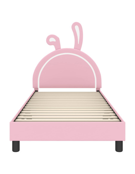 Struttura letto bambini con testata Rosa 80 x 200 cm PU