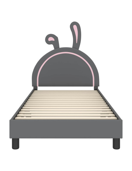 Struttura letto bambini con testata Grigio chiaro 90 x 200 cm