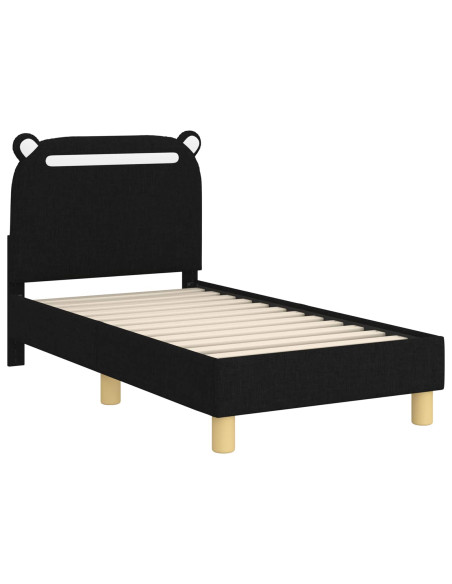 Struttura letto per bambini con testata Nero 70 x 140 cm