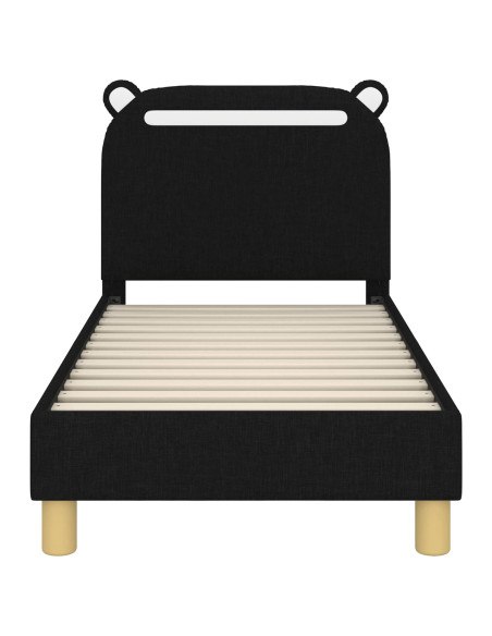 Struttura letto per bambini con testata Nero 70 x 140 cm