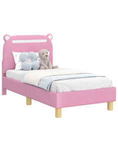 Struttura letto per bambini con testata Rosa 70 x 140 cm 2