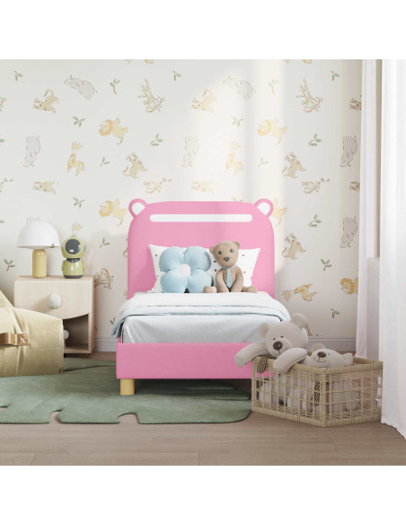 Struttura letto per bambini con testata Rosa 70 x 140 cm